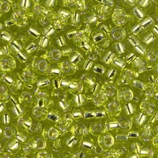 Miyuki rocailles Perlen 8/0 - Silverlined chartreuse 8-14